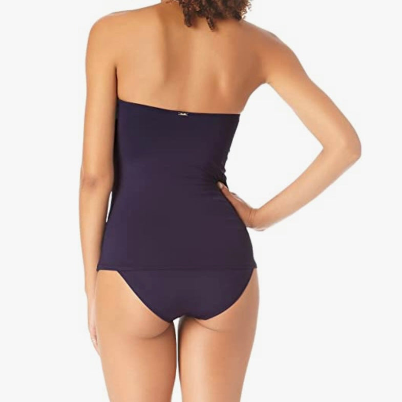 Twist-Front Bandeau Swim Top Tankini