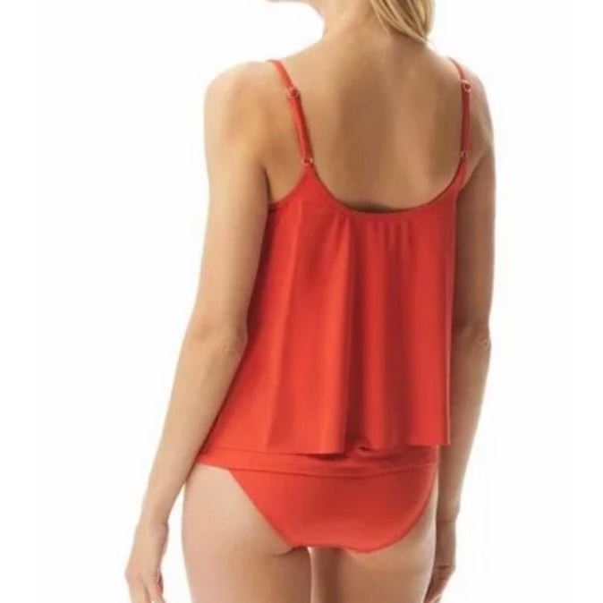 Iconic Solids Layered Underwire Tankini Swim Top Women's Swimwear
