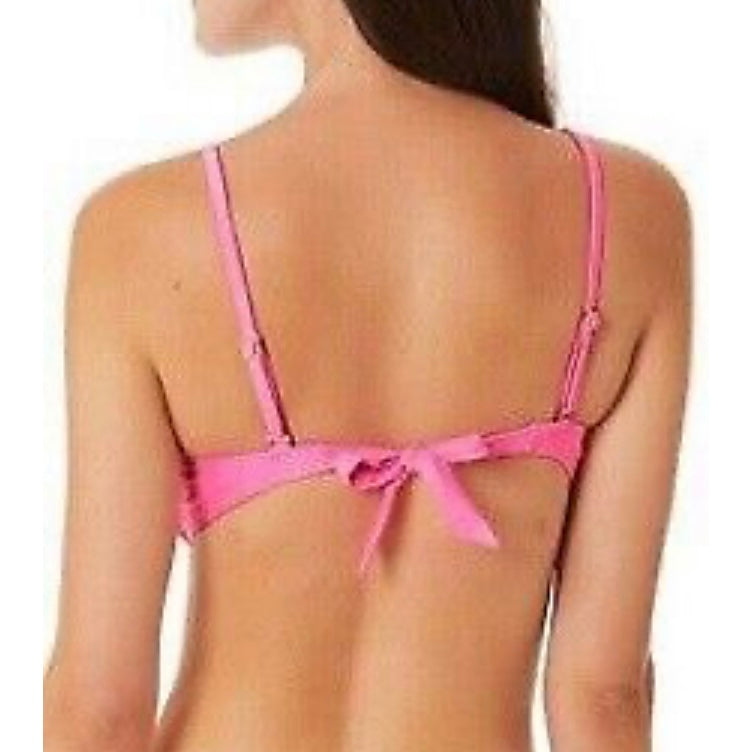 Metallic Shine Bandeau Neckline Bikini Top Women's Swimwear