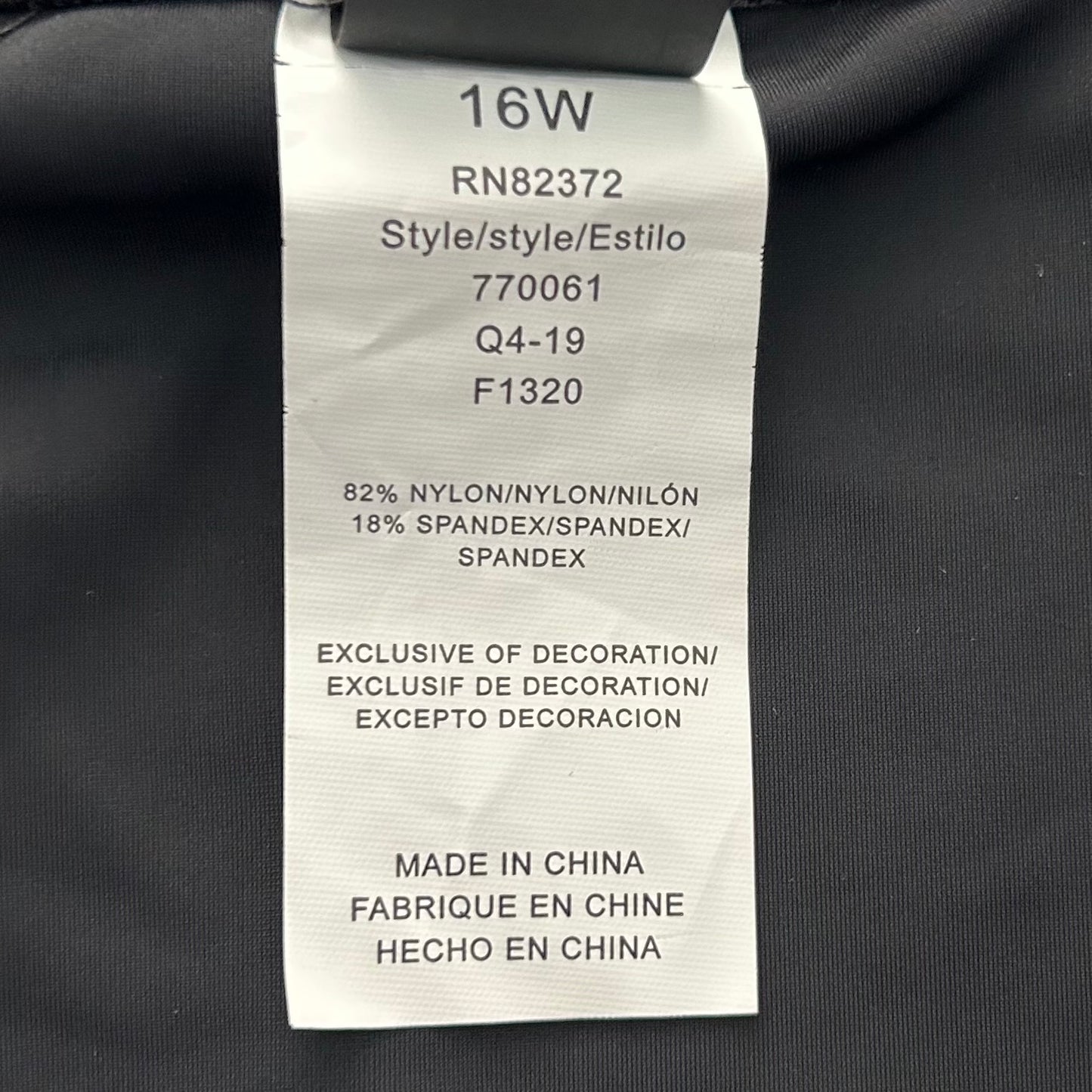 Plus Size Solid Skirted Swim Bottoms Black Women's Swimwear