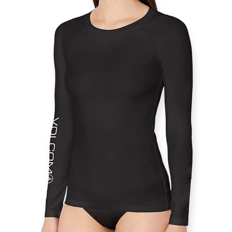Simply Core Long Sleeve Rash Guard Black Women's Cover Up