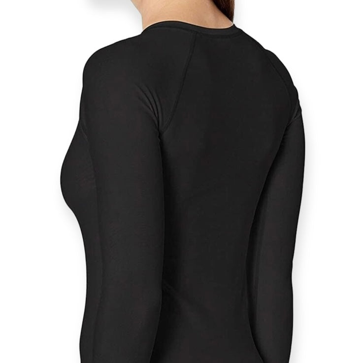 Simply Core Long Sleeve Rash Guard Black Women's Cover Up