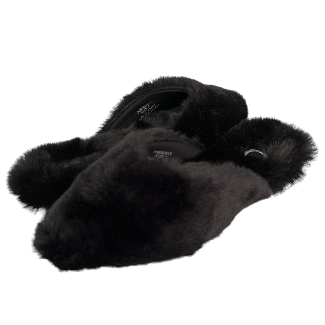 SUNDOWN Women's Faux Fur Flats Scuff Slippers