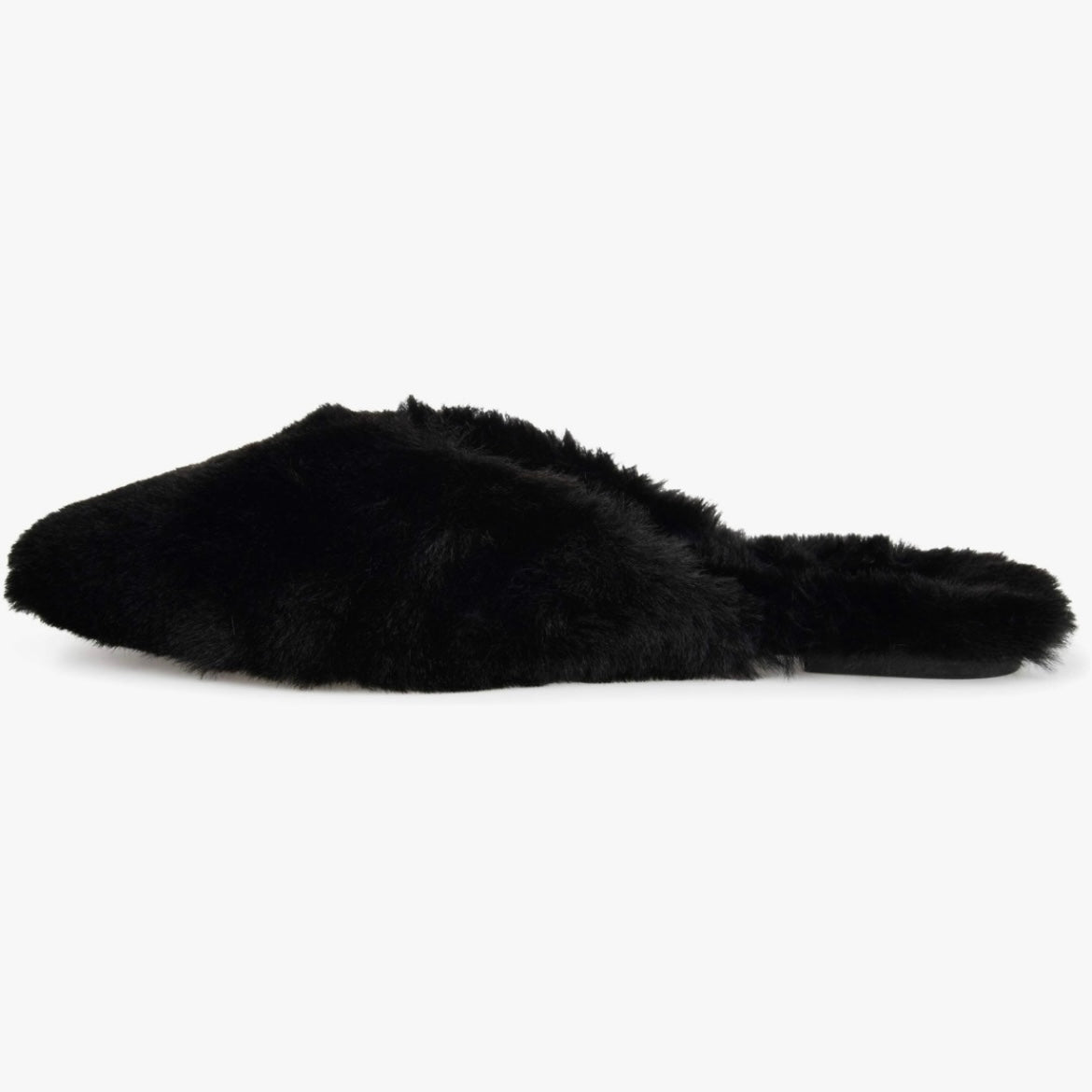 SUNDOWN Women's Faux Fur Flats Scuff Slippers