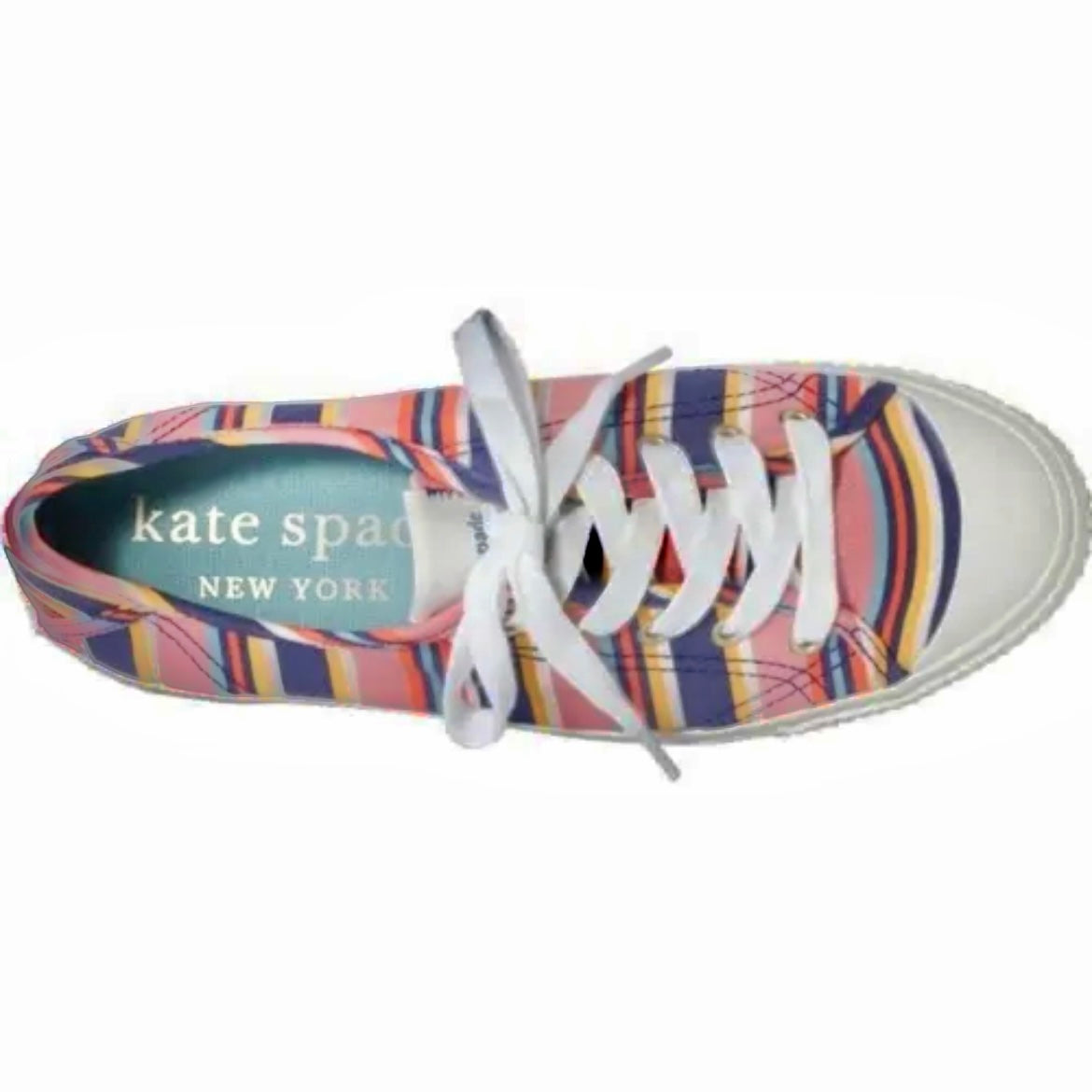 TENNISON Sidewalk Stripe Multicolor Lace Up Size 9.5B Women's Sneakers