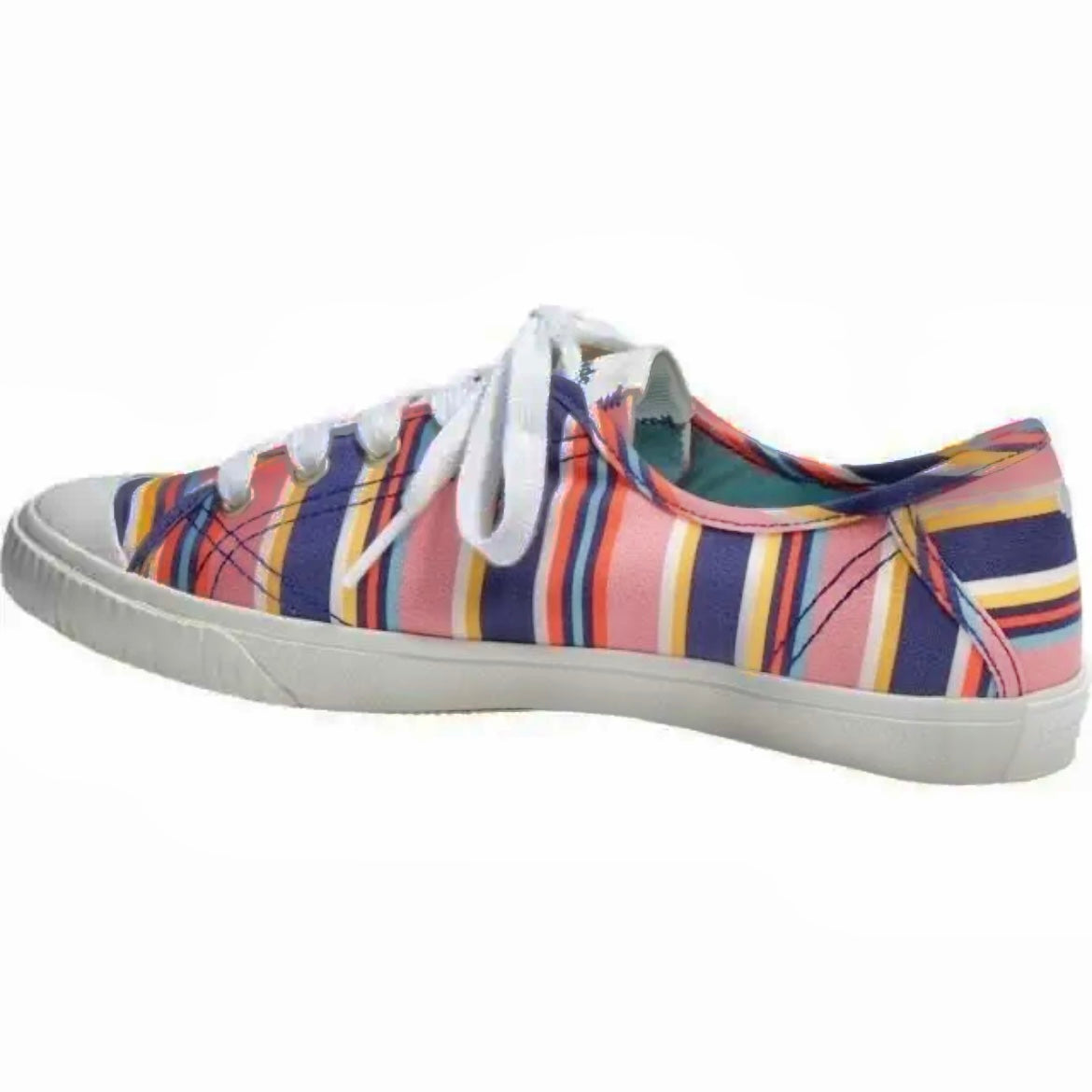 TENNISON Sidewalk Stripe Multicolor Lace Up Size 9.5B Women's Sneakers