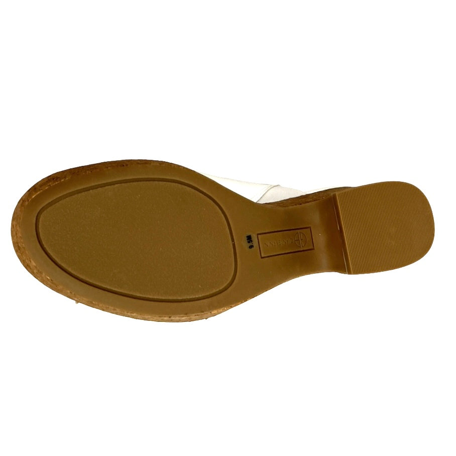 CELINAA White Cork-like Platform Size 9.5M Women's Sandals
