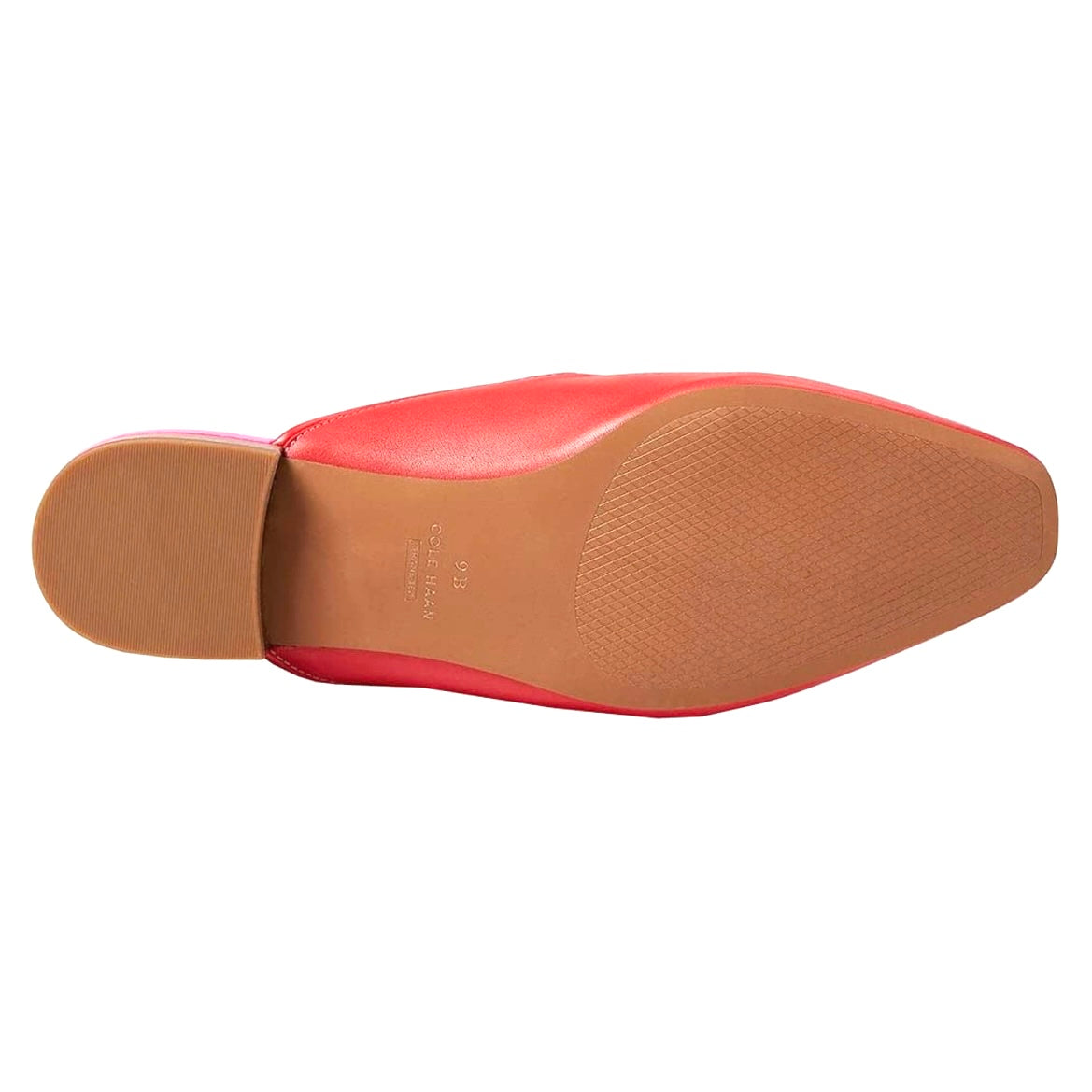 PERLEY MULE Classic Red/Fuchsia Square Toe Slip On Women's Flats