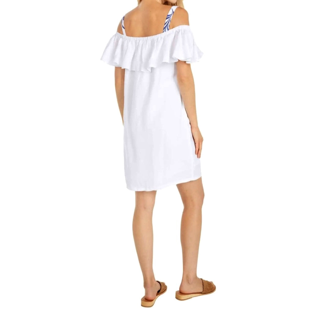 Ruffled Off-The-Shoulder Mini Dress Women's Cover Up