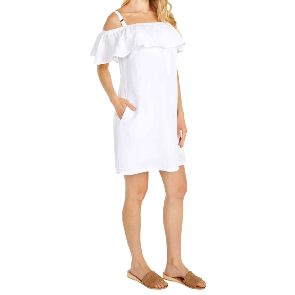 Ruffled Off-The-Shoulder Mini Dress Women's Cover Up