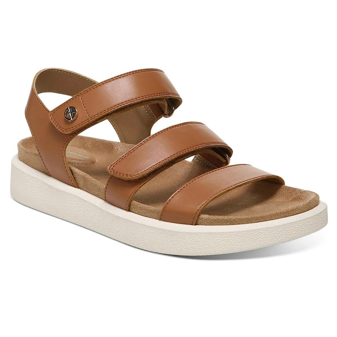 FELICITTY Cognac Flats Size 8.5 Open Toe Women's Sandals