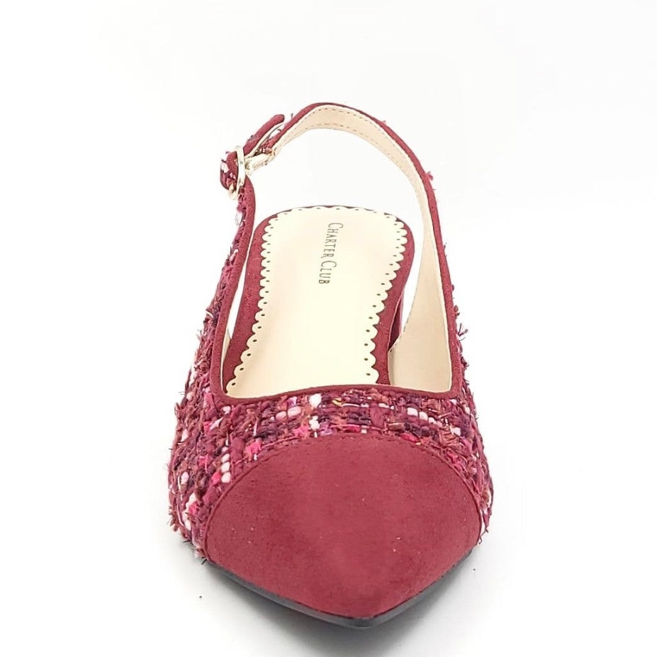 BRYANN Women's Slingback Block Heel Pumps