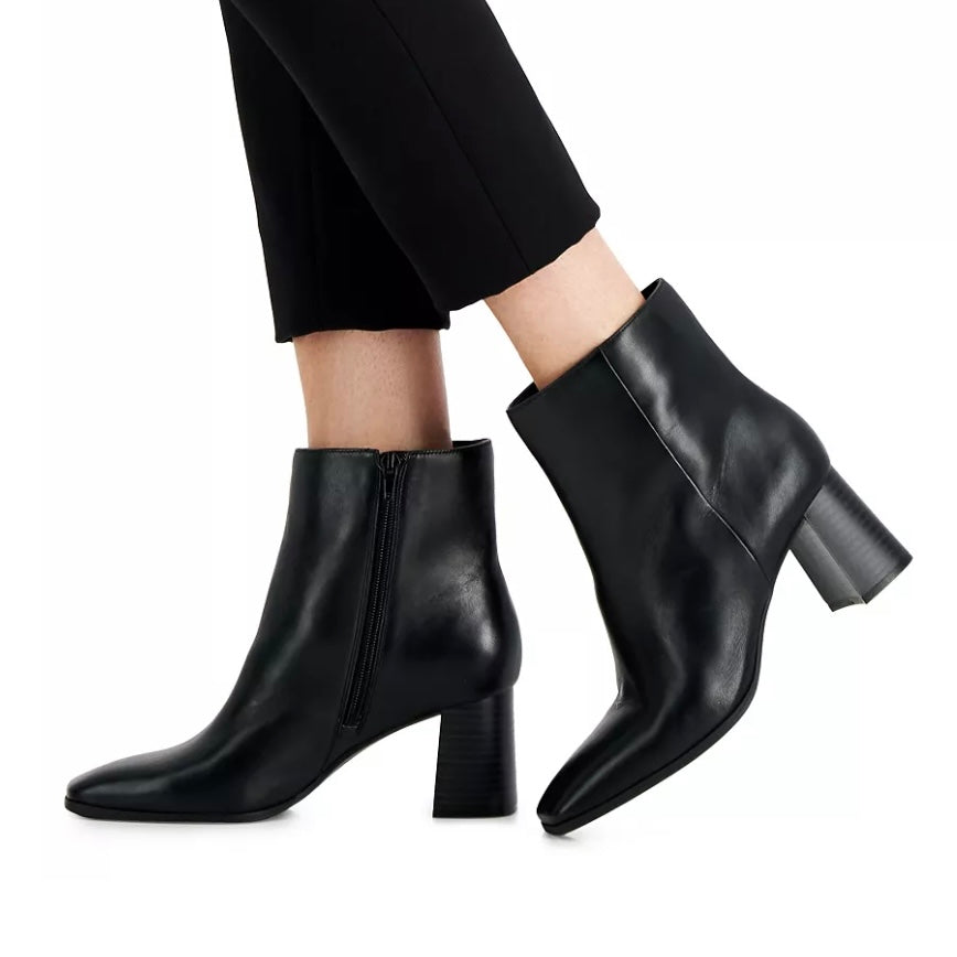 DASHA Block Heels Booties Black Size 8 Women's Boots