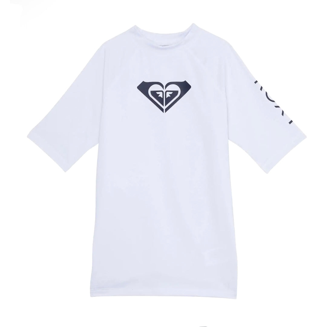 Whole Hearted Short Sleeve Swim White Rash Guard Women's Cover Up