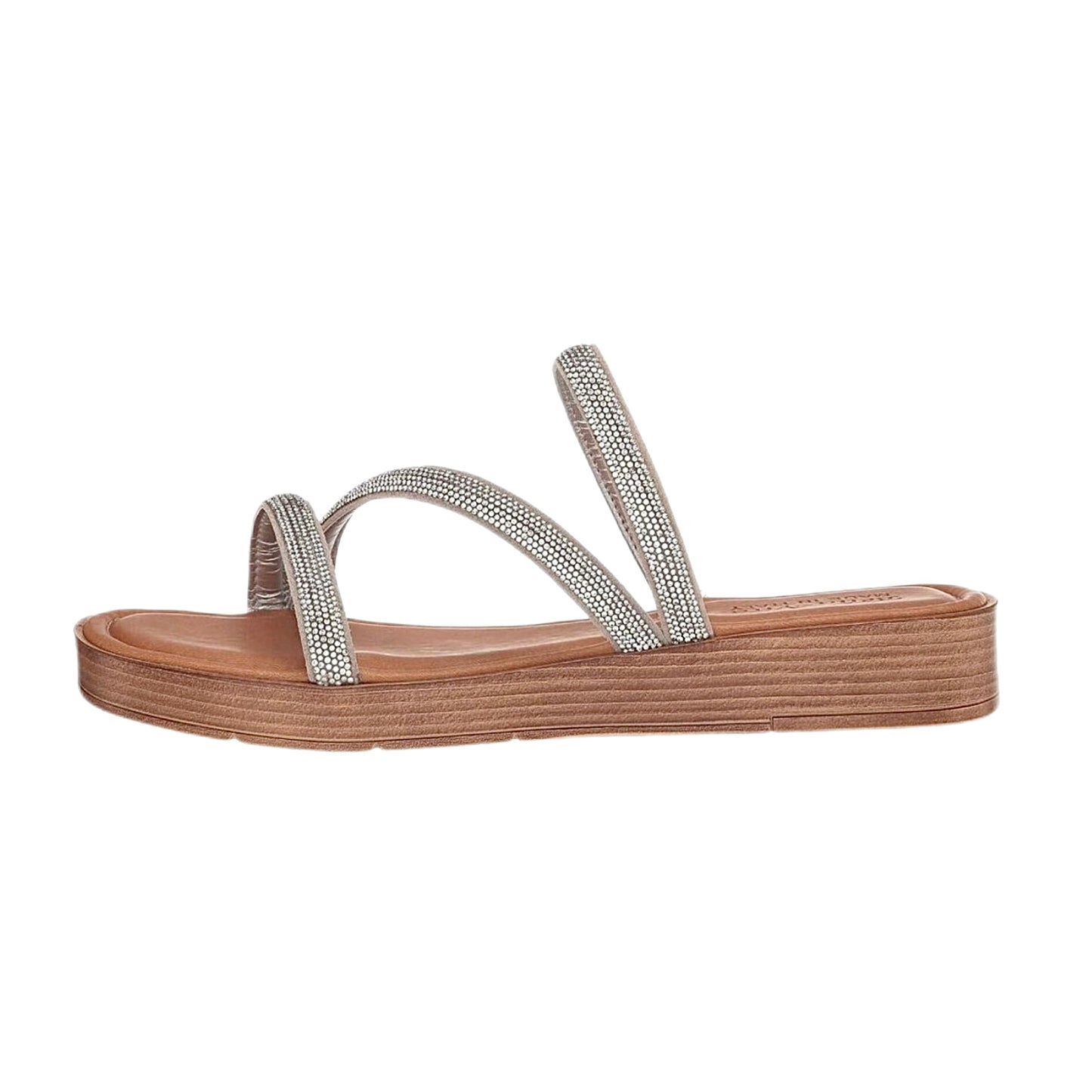 ONA-ITALY Women's Asymmetrical Straps Slide Sandals