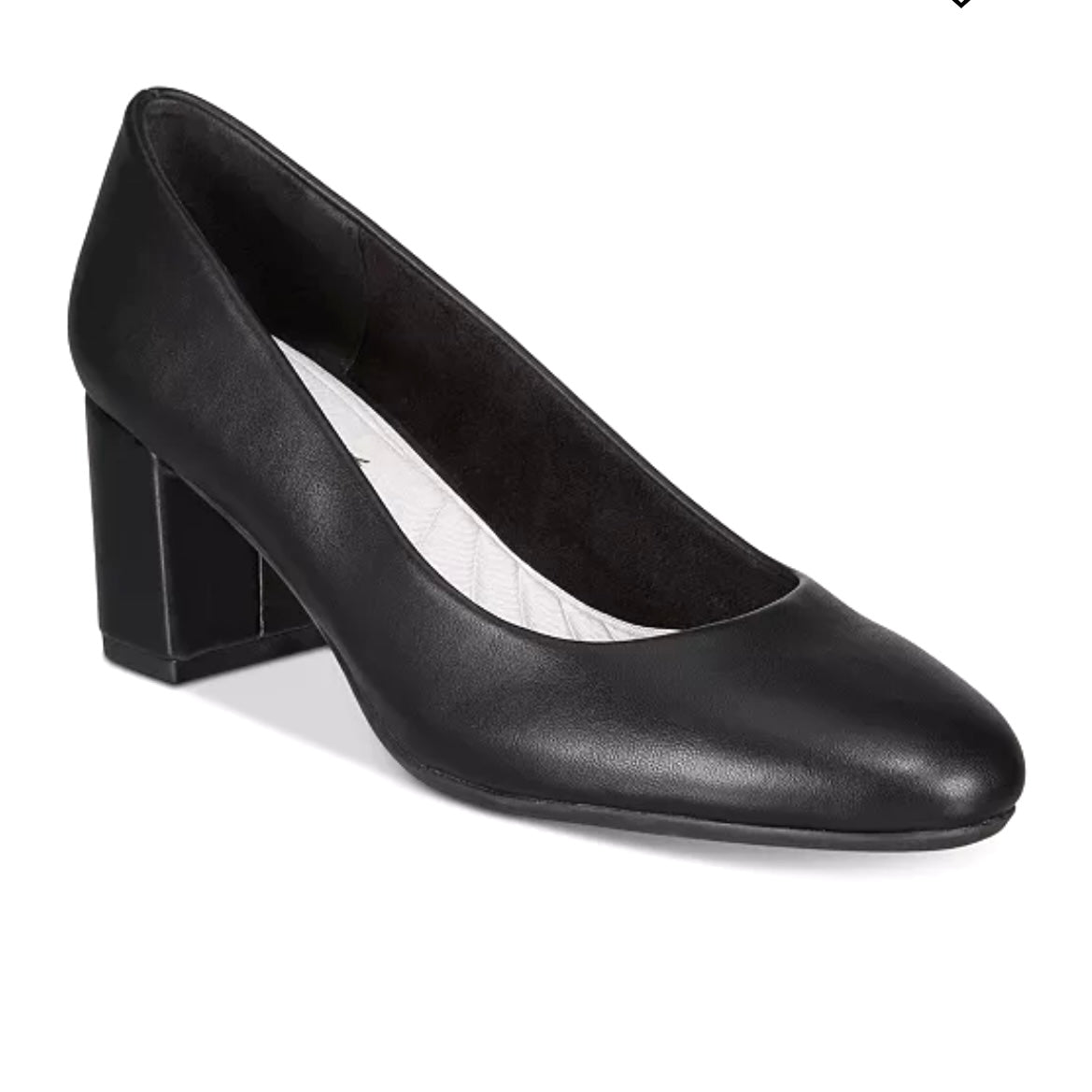 PROPER Black Round Toe Slip On Block Heels Size 9.5 Women's Pumps
