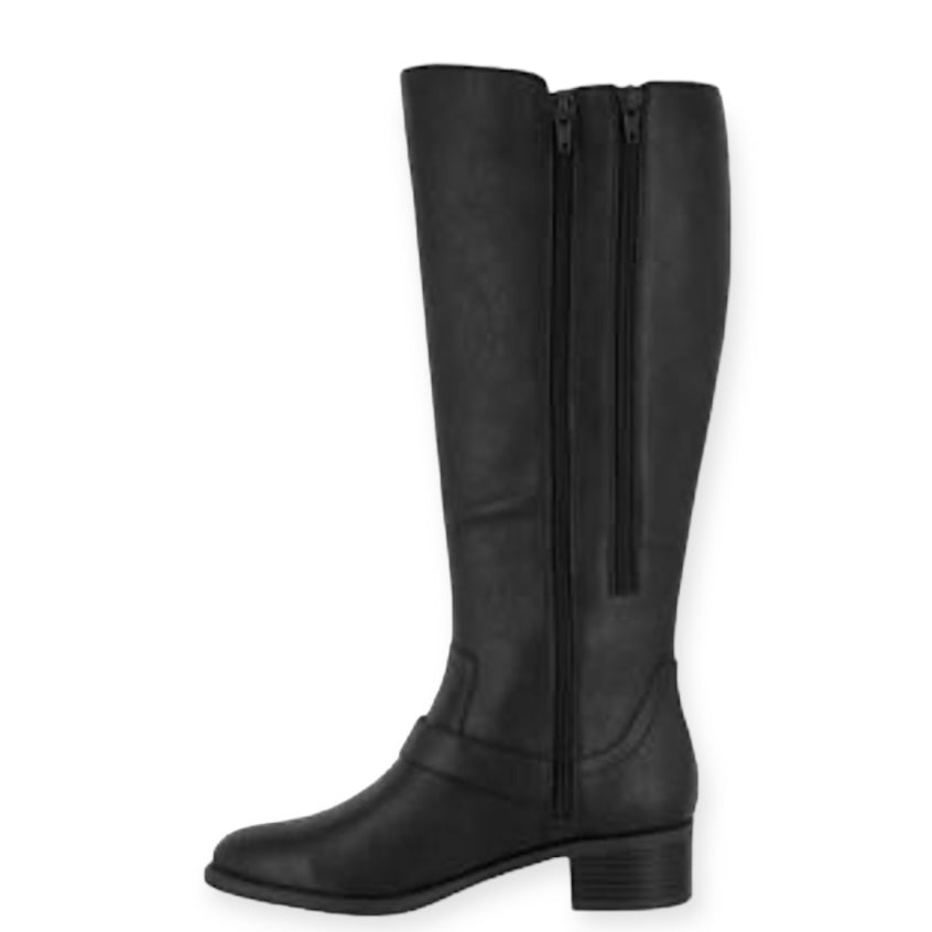 JEWEL Block Heel Round Toe Women's Riding Boots