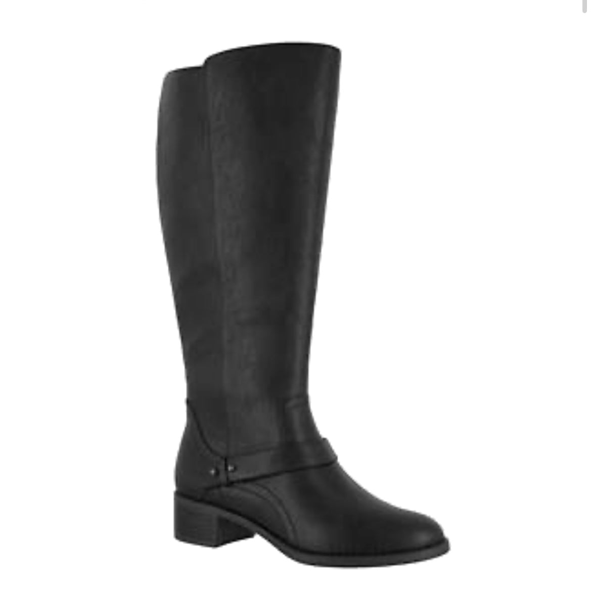 JEWEL Block Heel Round Toe Women's Riding Boots
