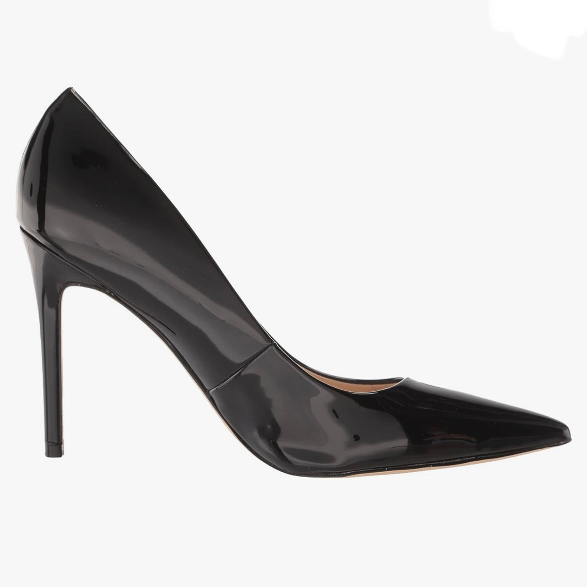 FRESH3 Stiletto Heels Pointy Toe Black Patent Size 6M Women's Pumps