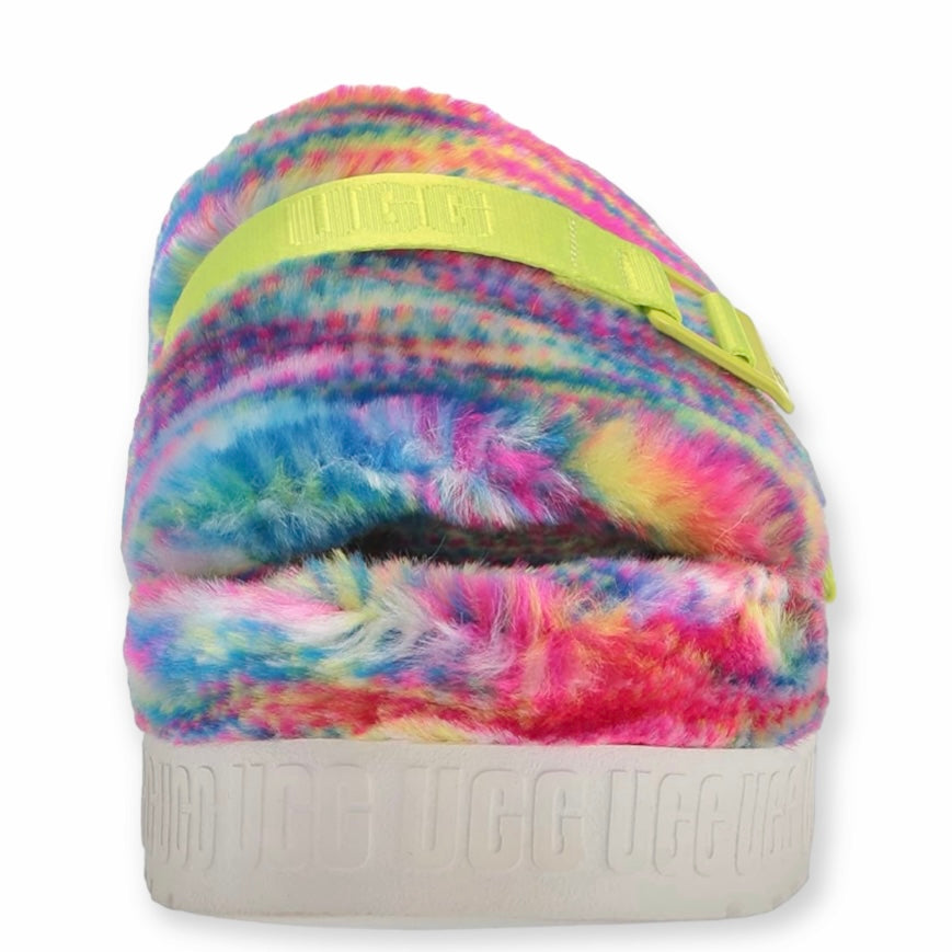 FLUFFITA Pixelate Multicolor Slip On Size 9 Women's Slide Platform Sandals