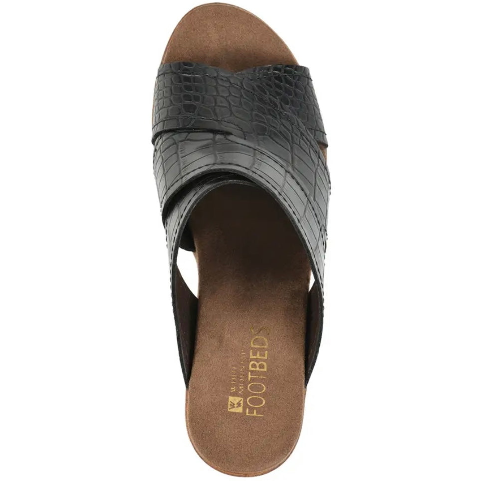 ALIVE Platform Slide Sandal Black Women's Heel Shoes