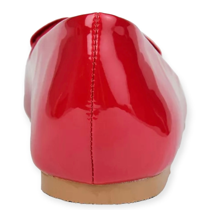 KIM Flat Red Patent Slip On Size 8 Women's Ballerinas Shoes