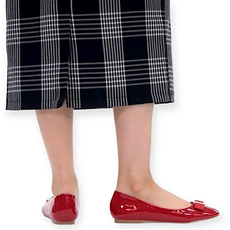 KIM Flat Red Patent Slip On Size 8 Women's Ballerinas Shoes