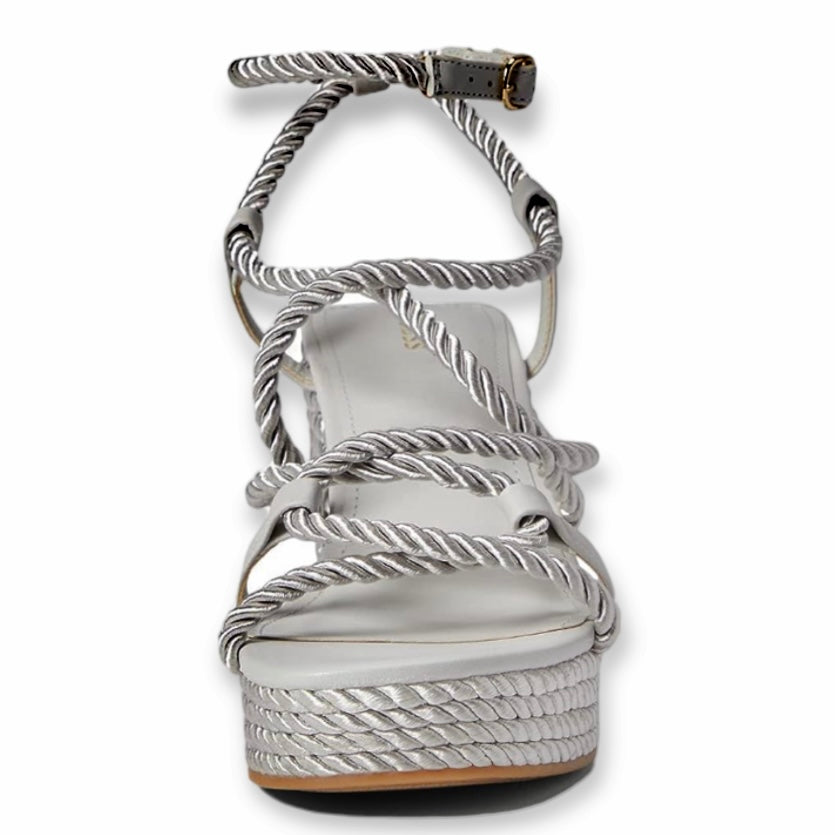 NATESHA Strappy Rope Wrapped Wedges Women's Sandals