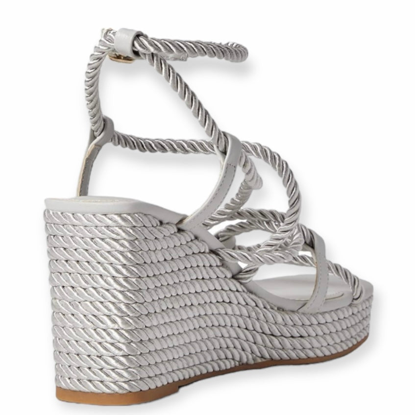 NATESHA Strappy Rope Wrapped Wedges Women's Sandals