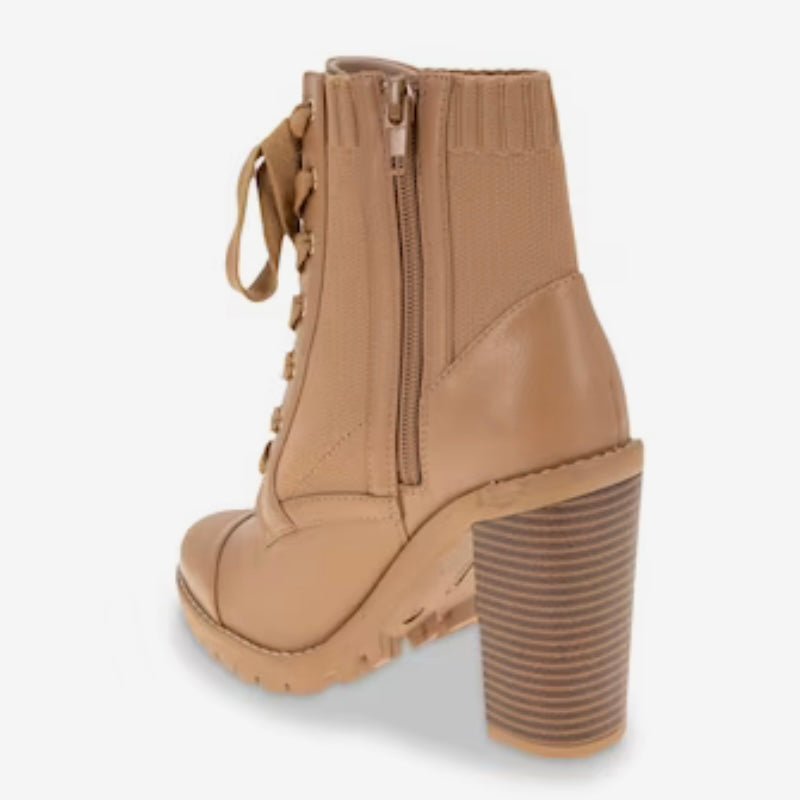 PILAS Lug Sole Booties Tan Size 7 Women's Ankle Boots