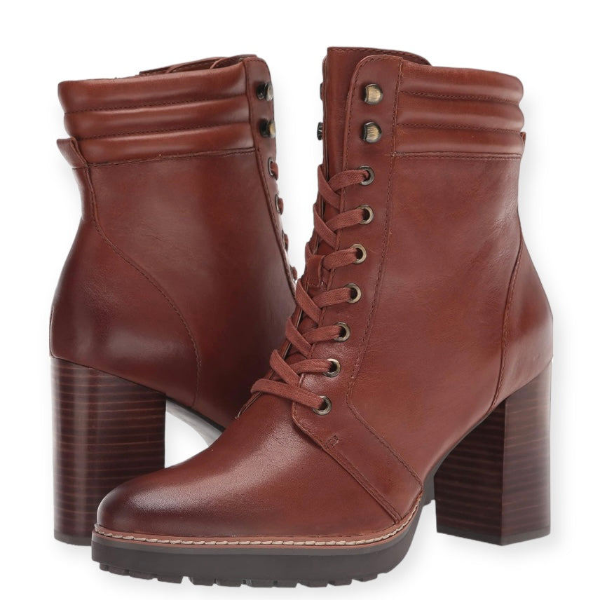 CALLIE2 Cider Spice Block Heels Booties Size 9 Women's Boots
