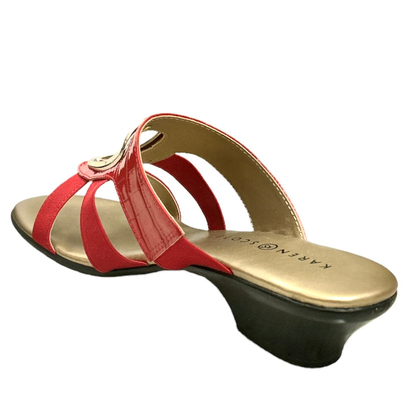 ENGLE Shoes Red Slip On Size 8 Women's Sandals