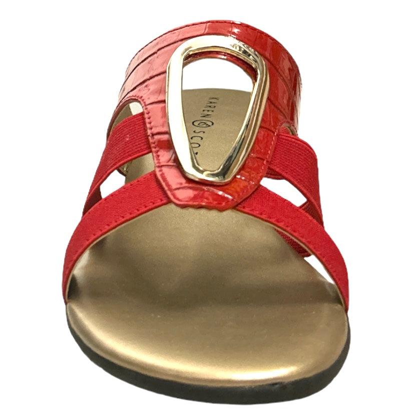 ENGLE Shoes Red Slip On Size 8 Women's Sandals