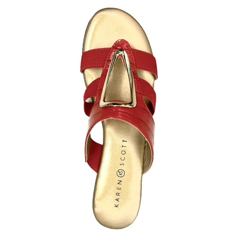 ENGLE Shoes Red Slip On Size 8 Women's Sandals