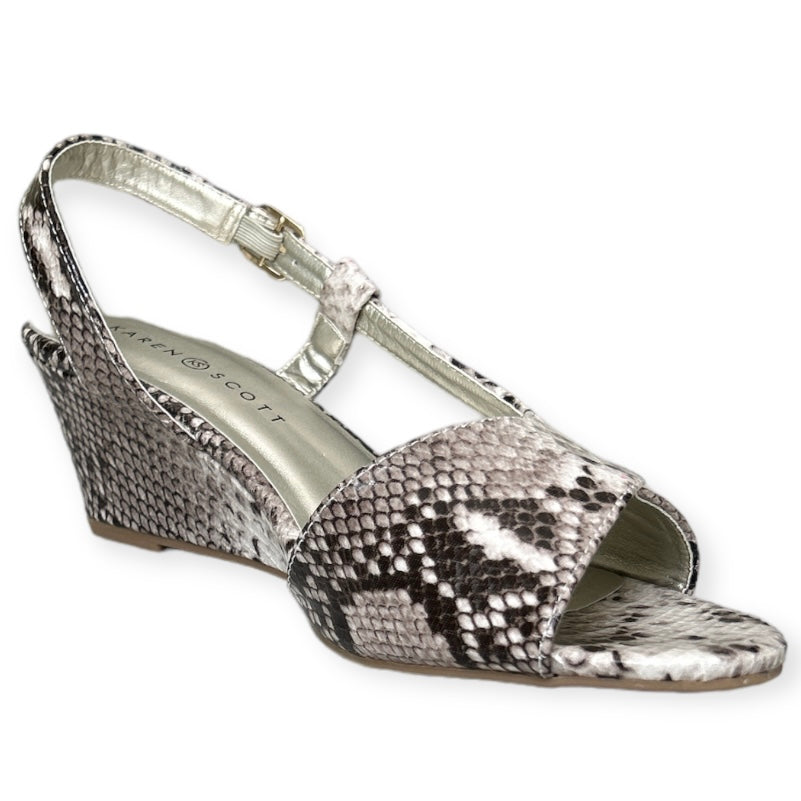 DENA Women's Slingback Wedge Heels Dress Sandals