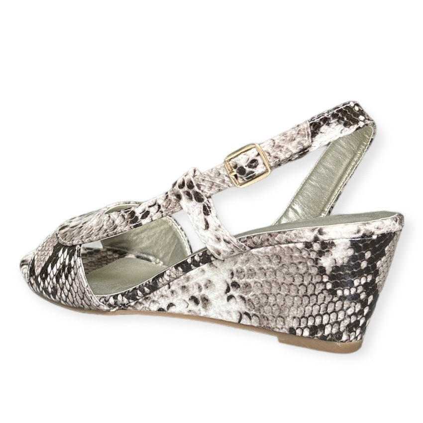 DENA Women's Slingback Wedge Heels Dress Sandals