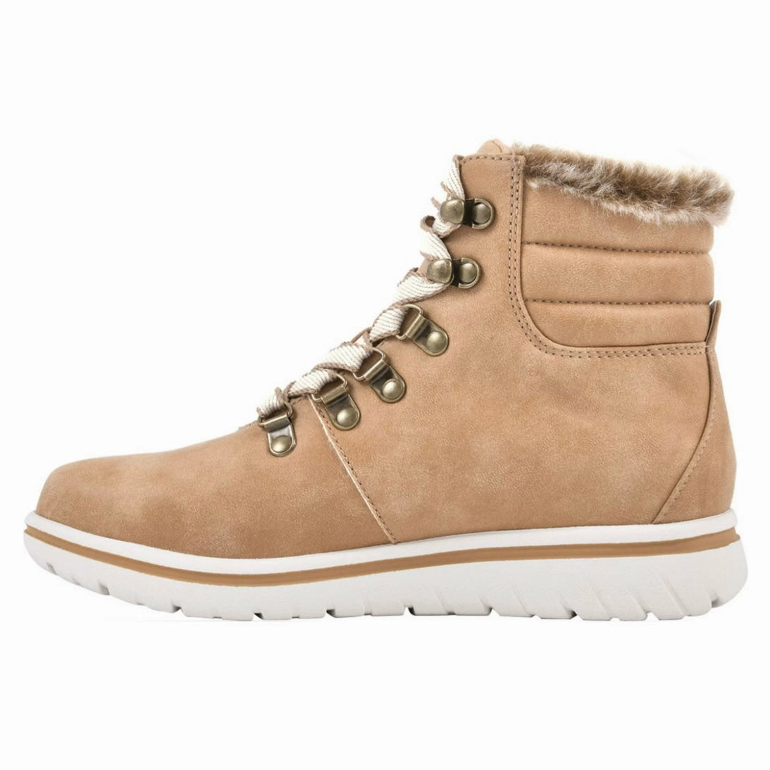 HALLETT Wheat Lace-Up Booties Women's Ankle Boots