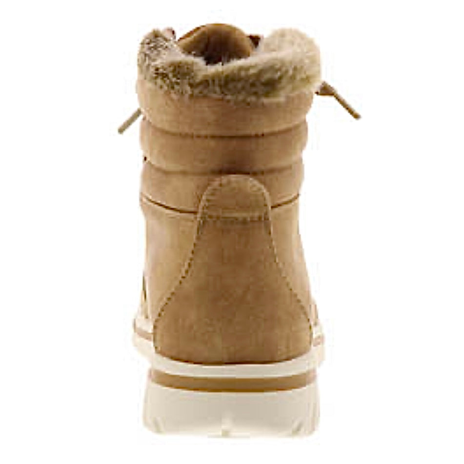 HALLETT Wheat Lace-Up Booties Women's Ankle Boots