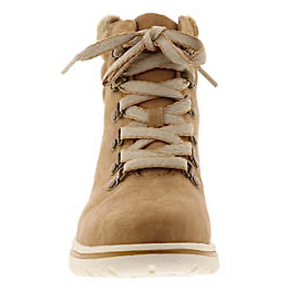 HALLETT Wheat Lace-Up Booties Women's Ankle Boots