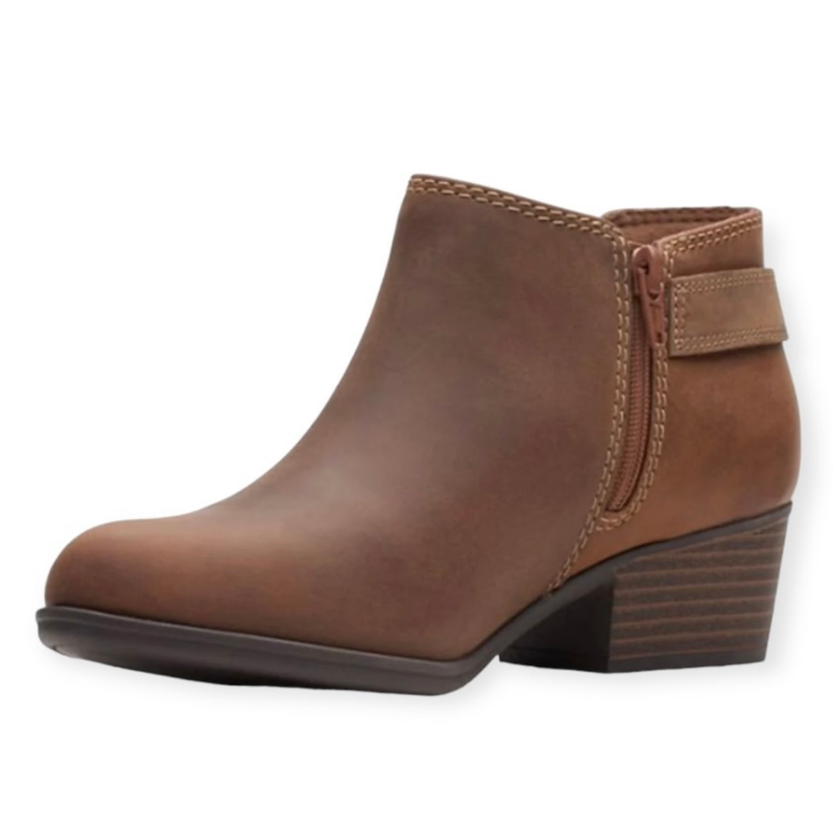 ADREENA FIELD Booties Tan Leather Women's Shoes