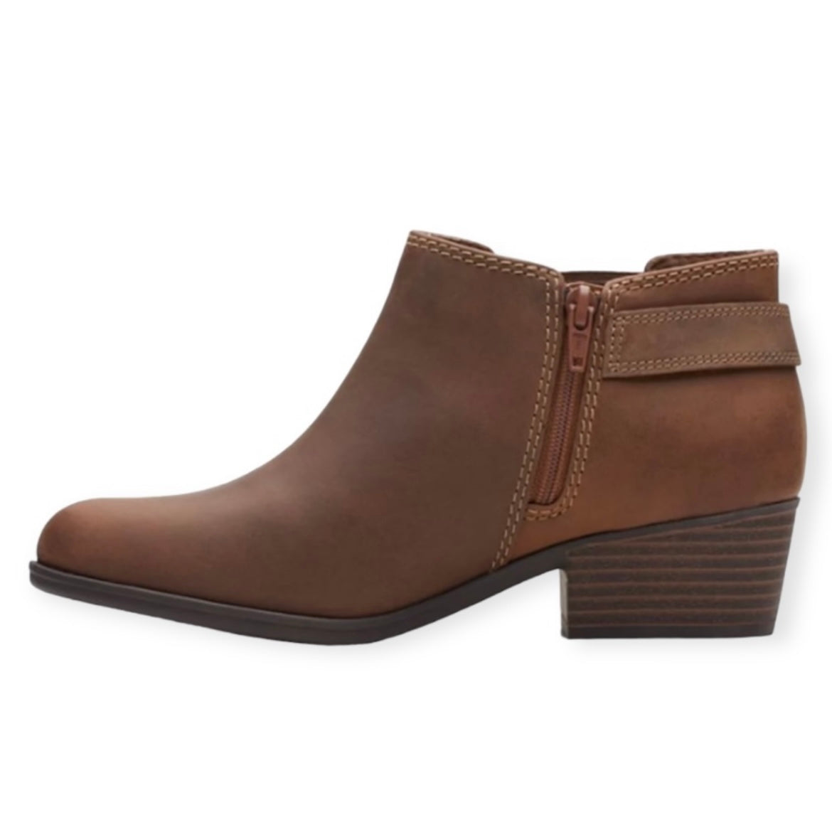 ADREENA FIELD Booties Tan Leather Women's Shoes