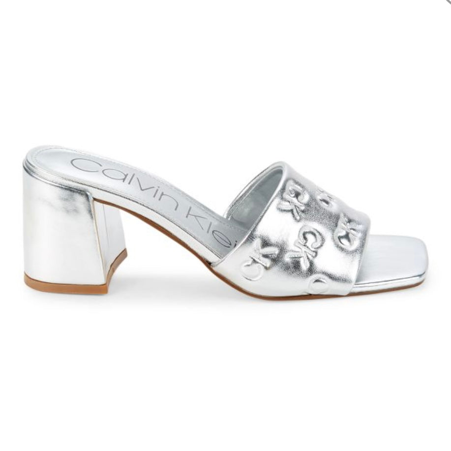 ELORA Women's Block Heel Logo Dress Sandals