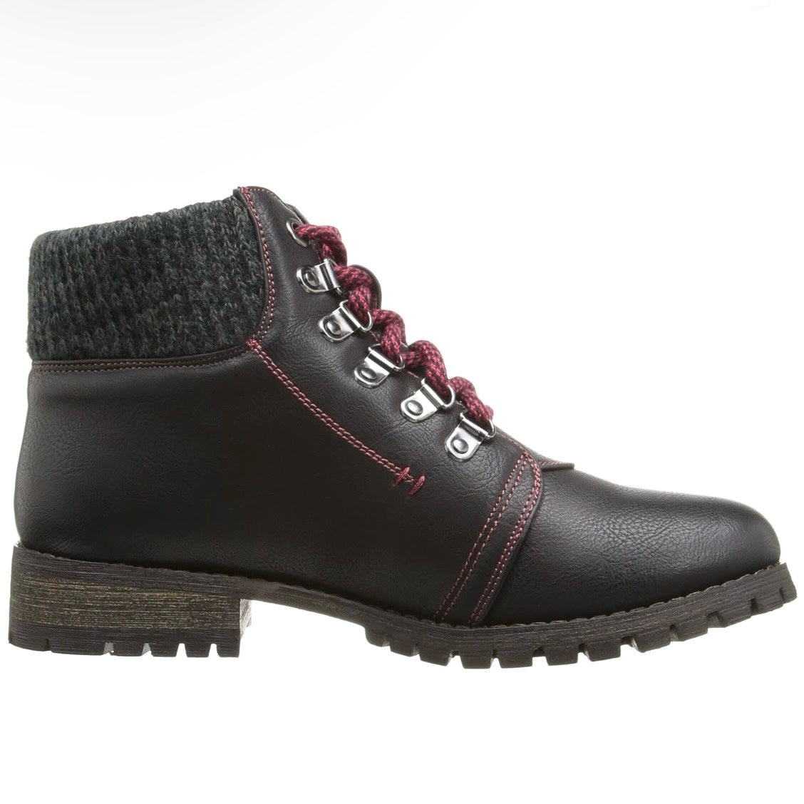 TREBLE Women's Cozy Lace-Up Hiker Booties