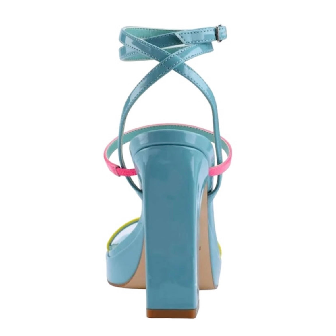 ACRES Women's Strappy Ankle Wrap Platform Heel Sandals