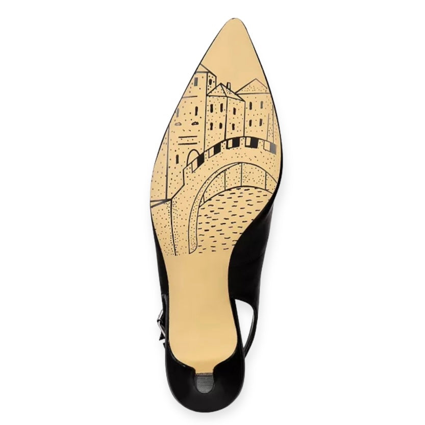 SCARLETT Slingback Pumps Black Women's Shoes