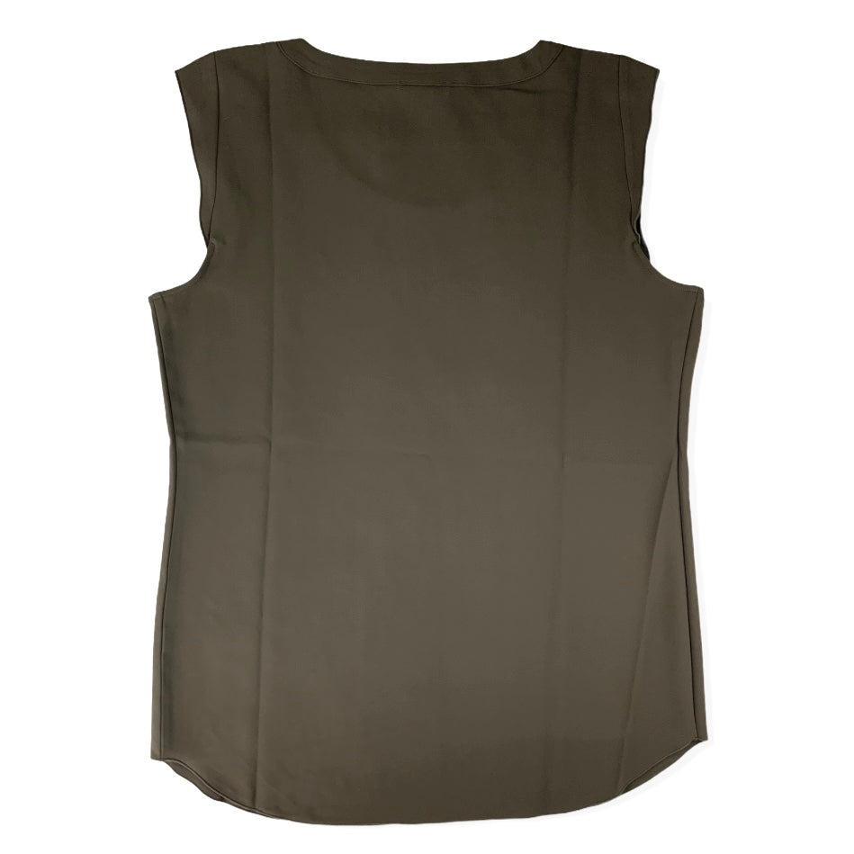 Sleeveless Scoop Neck Stretch Top Women's Blouses