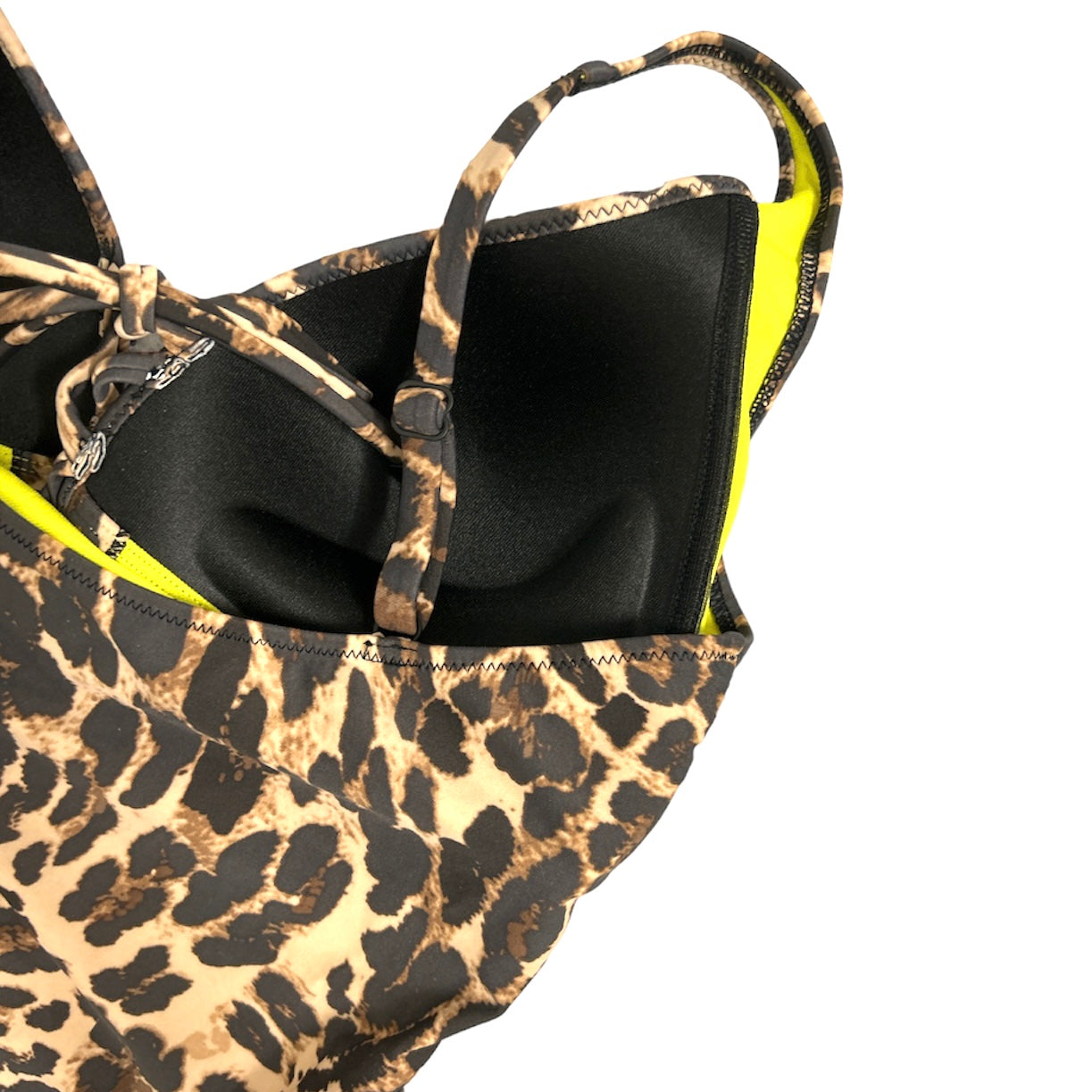 Beach Cheetah Lace-Up Animal Print Size M Swimsuit Women's Swimwear