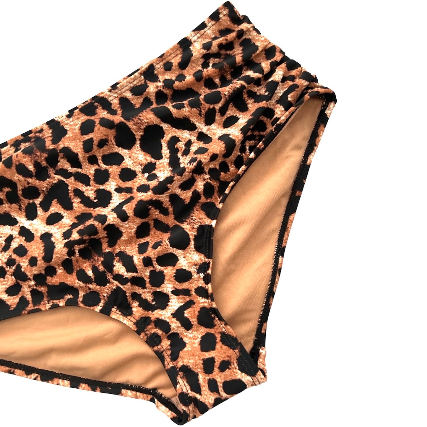 Women's Shirred Side High Waist Swim Bottoms