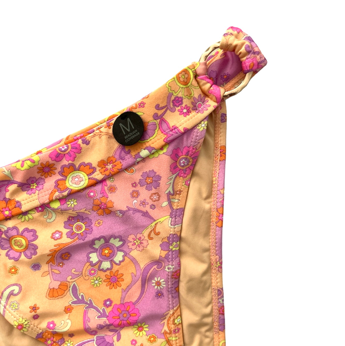 Bikini Bottom Floral Print High-Waist Women's Swimwear