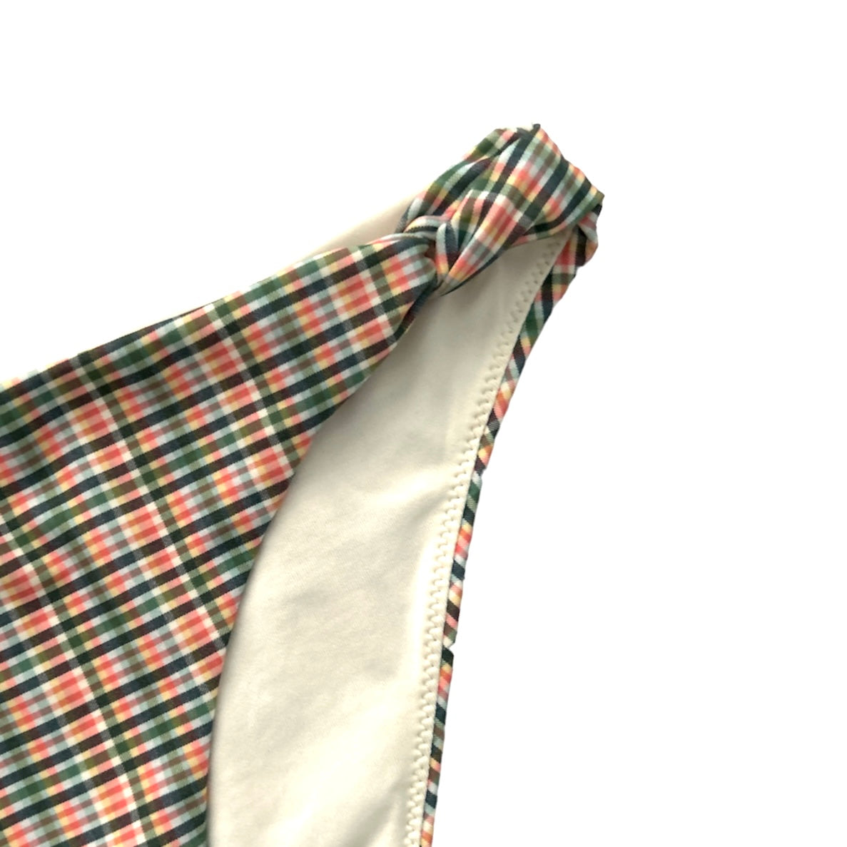 SPORTSWEAR Low Hip Plaid Design Multicolor Size S Women's Swimwear